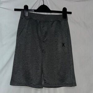 Hurley Gray Athletic Shorts with Elastic Waistband